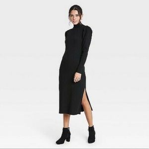 Who What Wear Puff Long Sleeve Sweater Dress